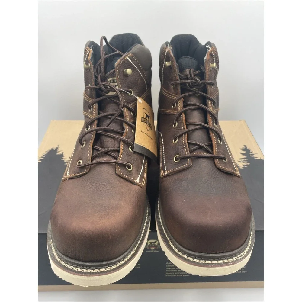 Irish Setter Red Wing‎ Kittson Steel Toe Work Boots Brown Leather Mens Size 14 D
